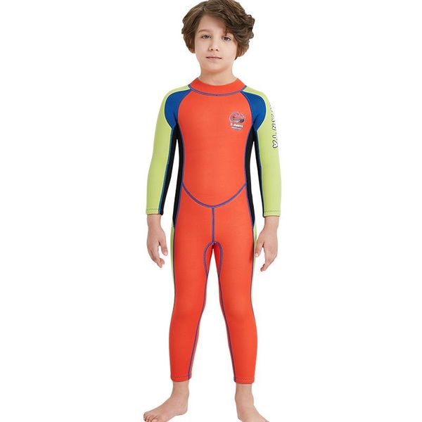 

one-piece suits dive and sail kids 2.5mm neoprene wet suit diving wetsuit boys girls swimsuits long sleeve swimwear full body