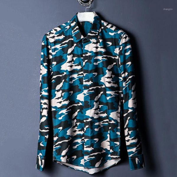 

new autumn winter long sleeve camouflage pattern men's shirt cotton thickened fashion business culture leisure 1, White;black