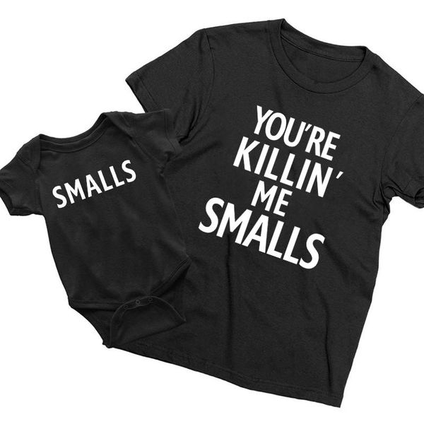 

family matching outfits you're killin me smalls tshirt baby bodysuit look father mother daughter son clothes, Blue