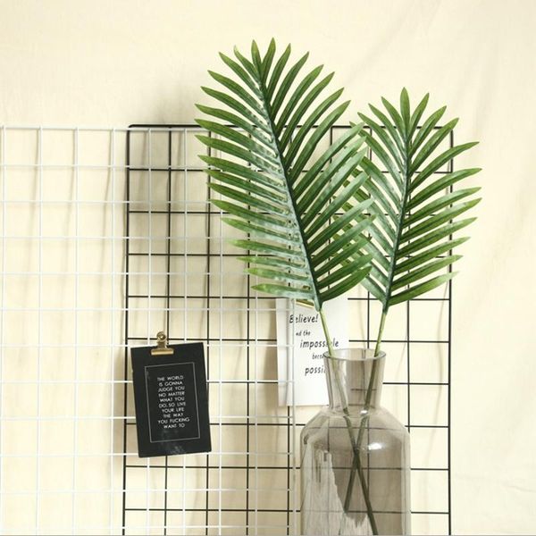 

decorative flowers & wreaths big palm tree leaves vases for home decor artificial plants wedding table decoration floristics fake leaf