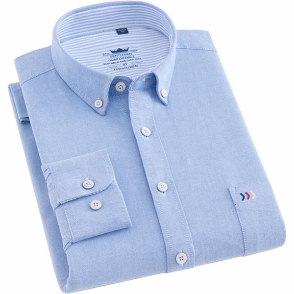 

men's casual shirts men shirt cotton long sleeve regular fit oxford business causal for with front pocket trending 2021 good quality, White;black