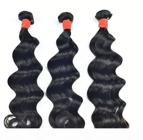 

ocean wave 3 bundles selling raw 10a grade double weft body wave, Black