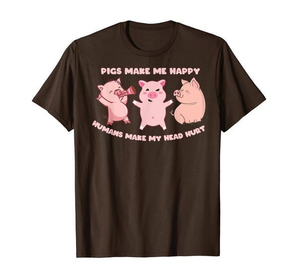

Pigs Make Me Happy Funny Pig Farmer Lover Gifts T-Shirt, Mainly pictures