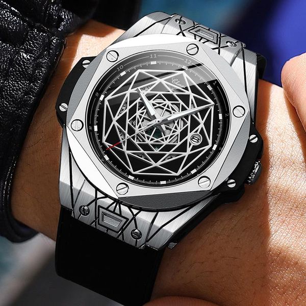 

wristwatches chenxi mens fashion watches sport waterproof luminous calendar clock men quartz wrist watch relogio masculino, Slivery;brown