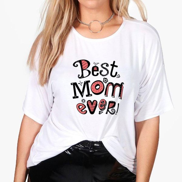 

mom ever kawaii letter print mother's t shirts short sleeve casual white tshirts female tees lady summer shirts