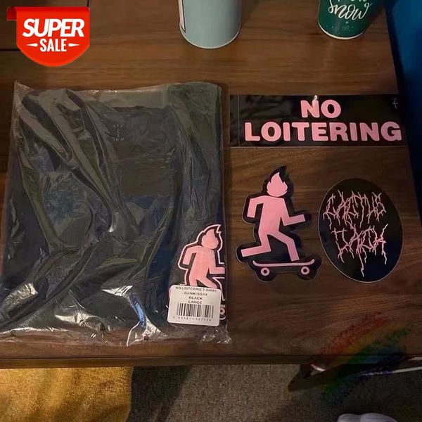 

3d foam travis scott cactus jack no loitering astroworld tee t-shirt men women t shirt tees t-shirt #ln41, White;black