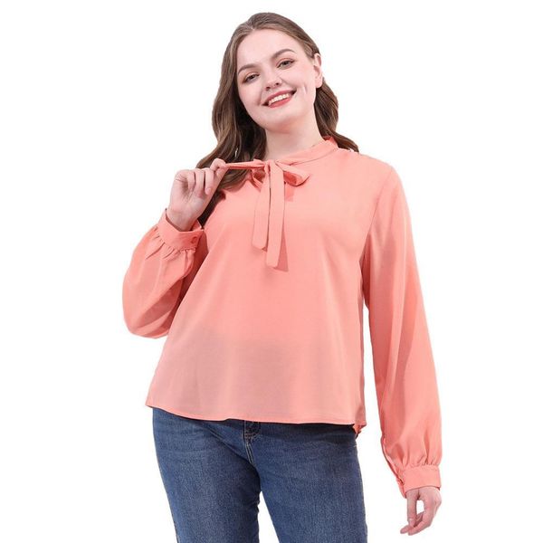 

plus size 5xl xxxxl chiffon bow shirt summer loose women clothing vintage slim blouse blusas de mujer, White