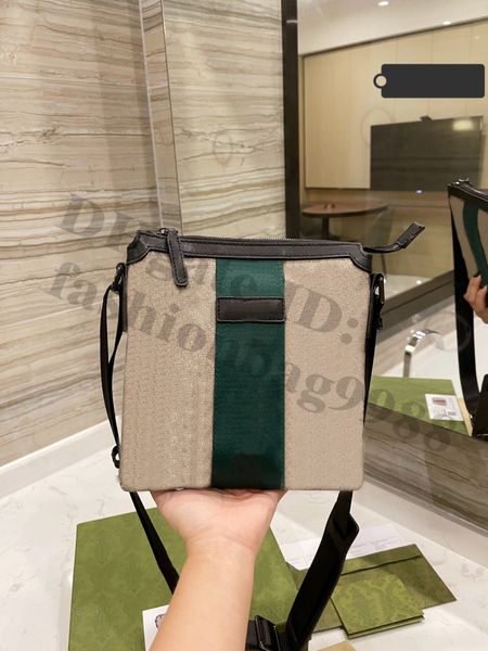 

men square shape leather cross body shoulder bags daily life travel outside sportle portab handbags all over letters one side green strips s