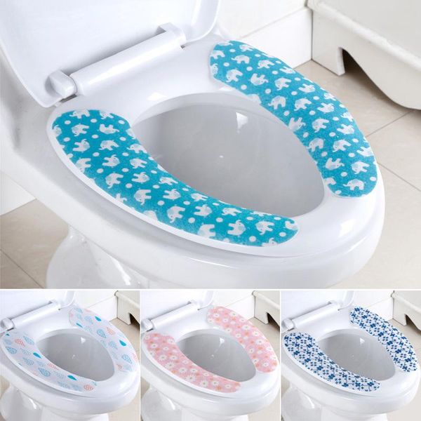 

toilet seat covers pad thick warm cartoon paste stickers household