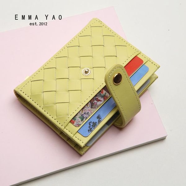 

wallets emma yao genuine leather wallet female case fashion purse, Red;black