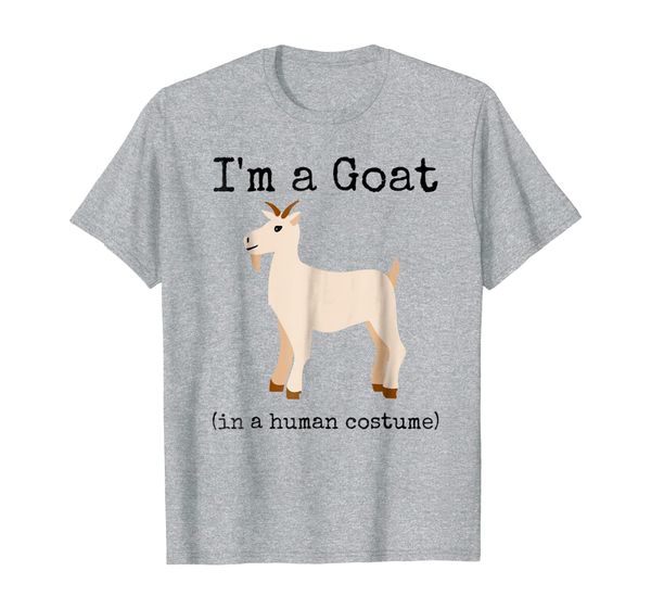 

i'm a goat in a human costume funny novelty goat shirt, White;black