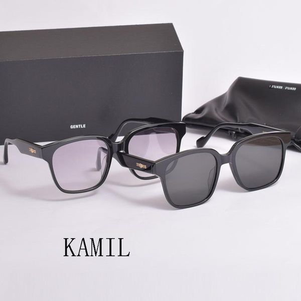 

sunglasses 2021 korean brand design gentle kamil acetate square uv400 sun glasses women men with luxury package, White;black