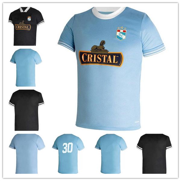 

2021 sporting cristal hohber avila tavara mens soccer jerseys club villalata home blue football shirts short sleeve uniforms, Black;yellow
