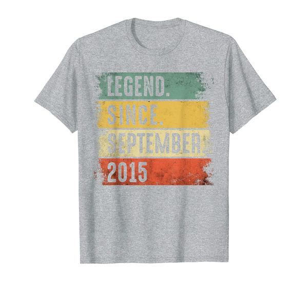 

legend since september 2015 - 4 years old birthday gifts t-shirt, White;black