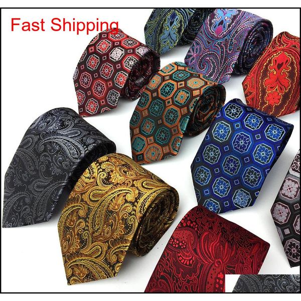 

mantieqingway polyester silk striped & paisley neck tie 8cm skinny neckties wedding business ties for men gra qyltnf bdefashion, Blue;purple
