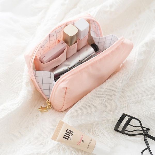 

storage bags fashion women zipper stars make up bag travel large cosmetic for makeup solid color female pouch aecessaries