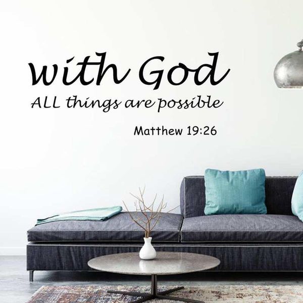 

wall stickers removable modern letters proverbs bible verse art decal home decor