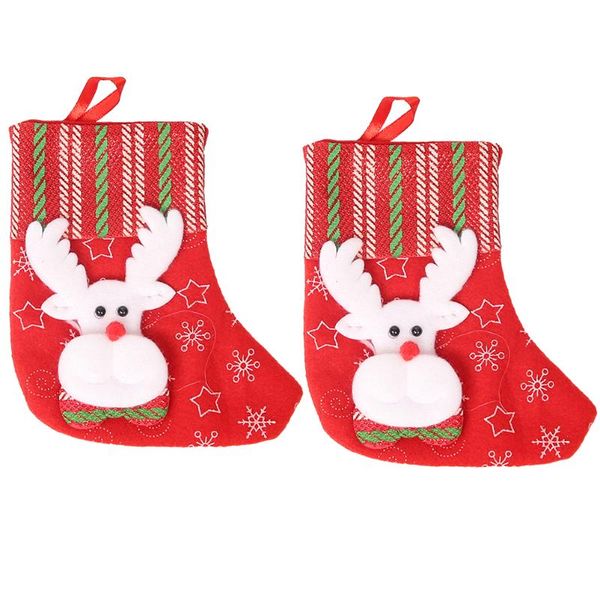 

christmas decorations 2pcs durable stocking decor gift sock candy for party a50