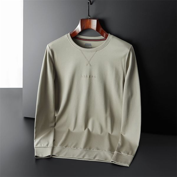 

Spring men's sports casual wear autumn round neck sweater Pullover large Long Sleeve T-Shirt Top 20107, Black