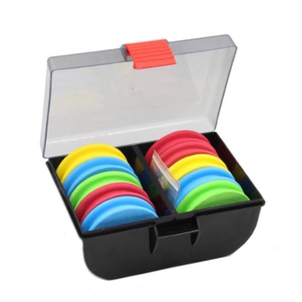 

fishing accessories 20pcs/box eva rig winders in storage box system winding coils shaft w/ fixed needles red buckle tackle