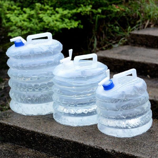 

car organizer outdoor 3-15l portable folding kettle water bag fishing plastic bucket