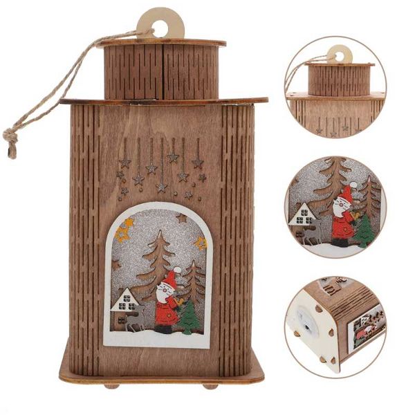 

candle holders 1pc wooden christmas night light creative carved festival decor