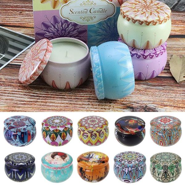 

candles vintage flower candle tin jars diy making holder case for dry storage spices camping party favor and sweets gifts box