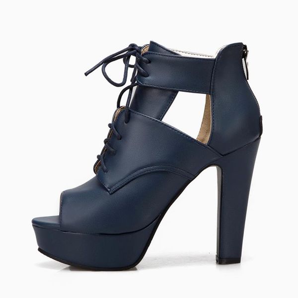 

arden furtado spring fashion chunky heels yellow women's shoes open-toed elegant cross tied temperament cool boots sandals, Black