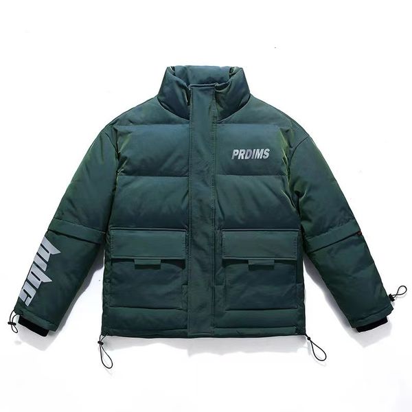 

men's down jacket short winter men 2021 new bread tide brand couple thickened casual man, Black