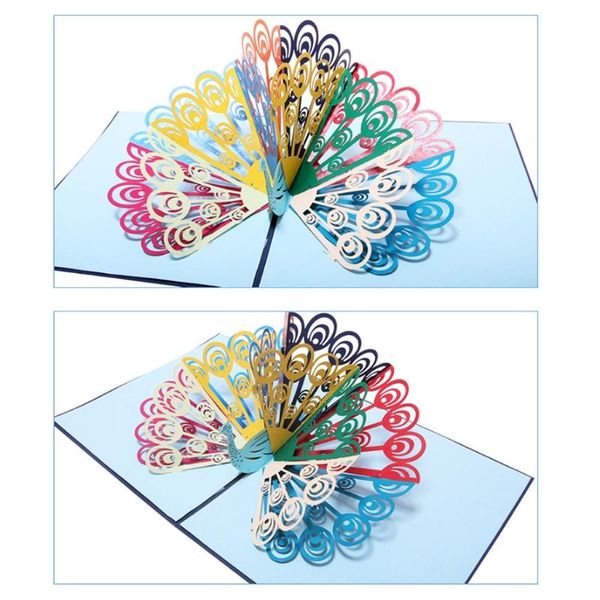 

greeting cards 3d up card peacock birthday wedding anniversary invitations