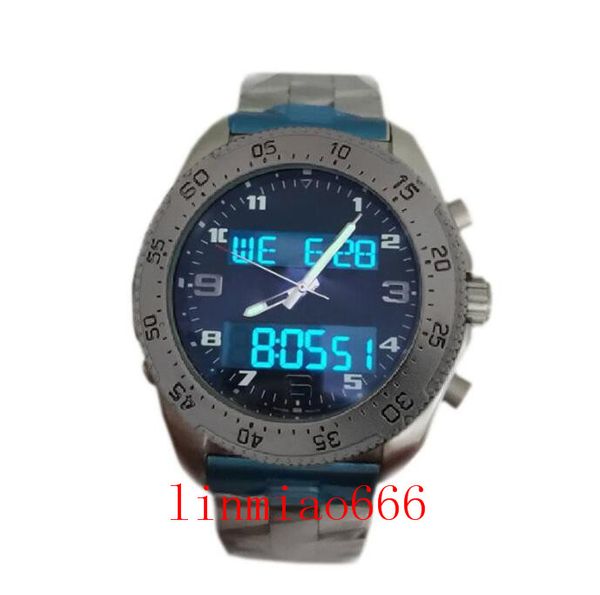 

professional mens dual time zone watch electronic pointer display montre de luxe wristwatches designer watches luminous, Slivery;brown