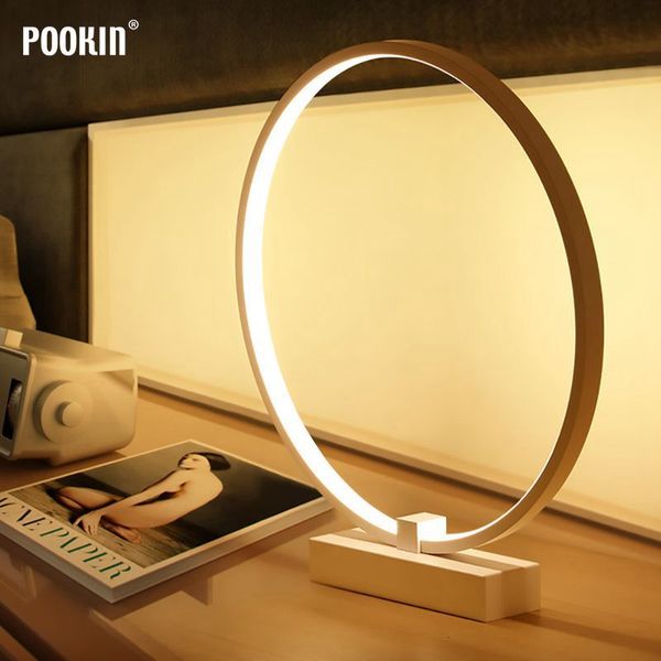 

2021 new candeeiro conduziu a moderna minimalista forma redonda lmpada decorao mesa de luz para crianas lendo quarto km9l