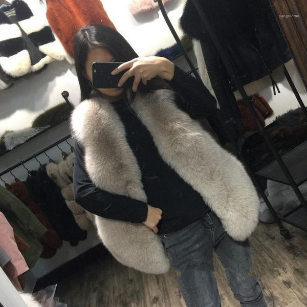 

women's fur & faux female vest 2021 winter fluffy coat elegant thick warm vests fake jacket chaquetas mujer waistcoat jackets, Black