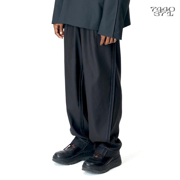 

men's pants 2021 men clothing hair stylist fashion slightly twisted straight with hemmed over seams plus size costumes 27-46, Black