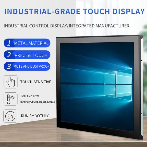 

monitors 10.1/17/15/13.3inch industrial-grade embedded/wall-mounted capacitive touch display with vga interface