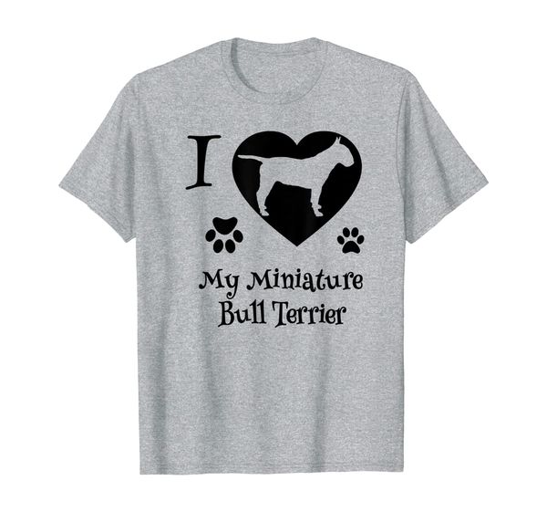 

miniature bull terrier gifts love my miniature bull terrier, White;black