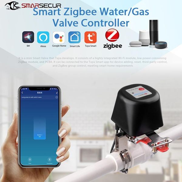 

smart home control tuya zigbee 3.0 automatic water/gas valve app remote voice timing controller for alexa echo plus smartthings hub