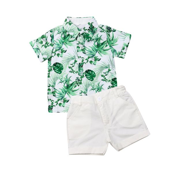 

1-6t toddler kids baby boy clothes set wedding formal gentleman suit short sleeve shirt shorts pants suit cute outfits, White