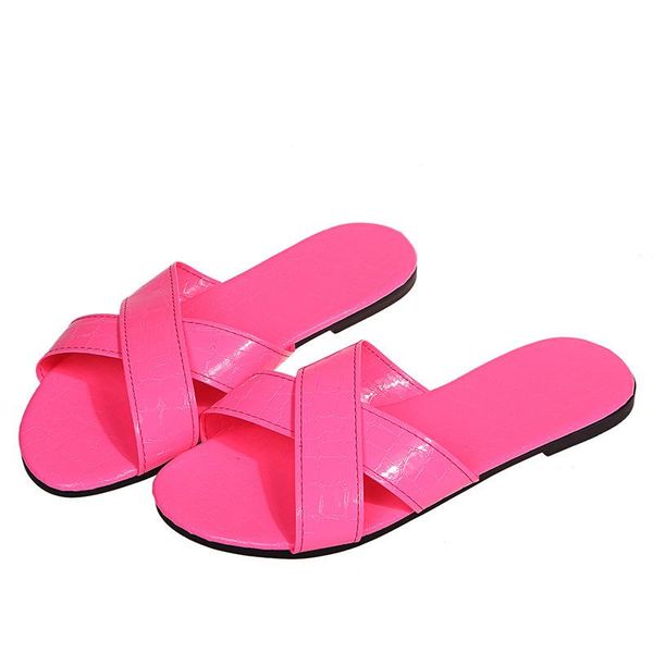 

2021 summer women's shoes new large size 43 slippers outdoor beach shoes flat casual slippers, Black