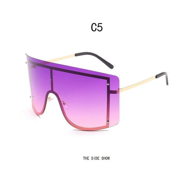 

sunglasses 2021 large frame personalized european and american fashion colorful goggles, White;black