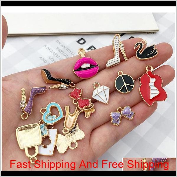 

55pcs/pack multistyle diy bracelet necklace charms pendants cute diy jewelry making accessories components sqcpnu gcy7v 1jlw9, Bronze;silver