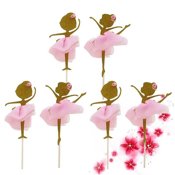 

other festive & party supplies 6pcs ballerina dancing girl cupcake ers design cake picks decoration for wedding bridal shower birthday
