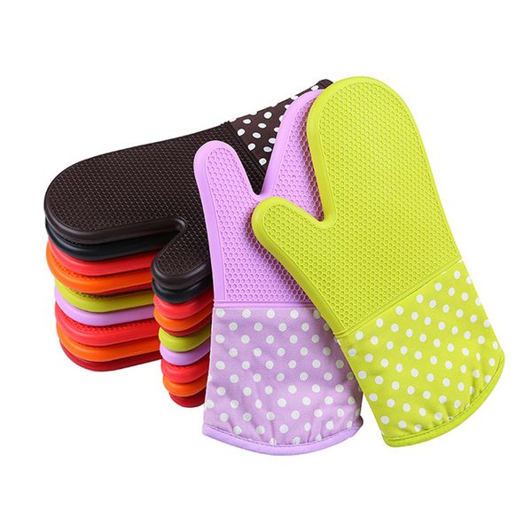 

oven gloves silicone microwave oven mitts slip-resistant bakeware kitchen cooking cake baking tools ing