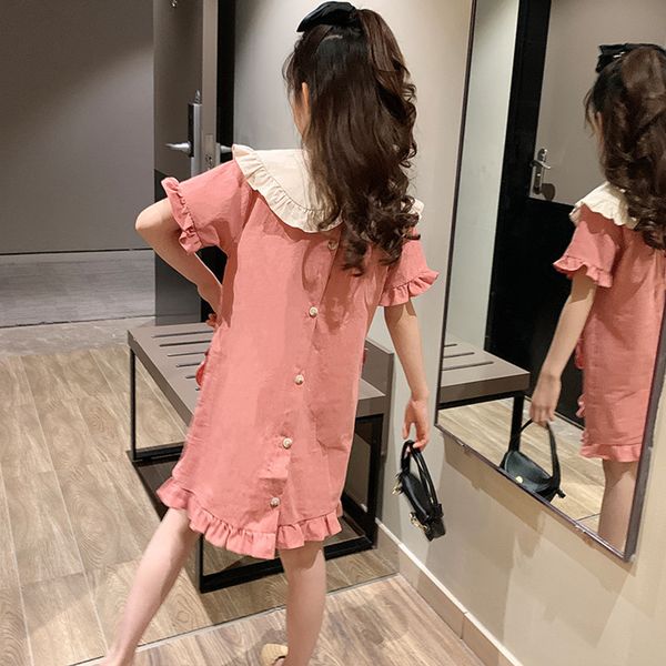 

fashionable summer clothes for girls aged 4, 6, 8, 10, 12 and 14, pocket design, 2020, Red;yellow