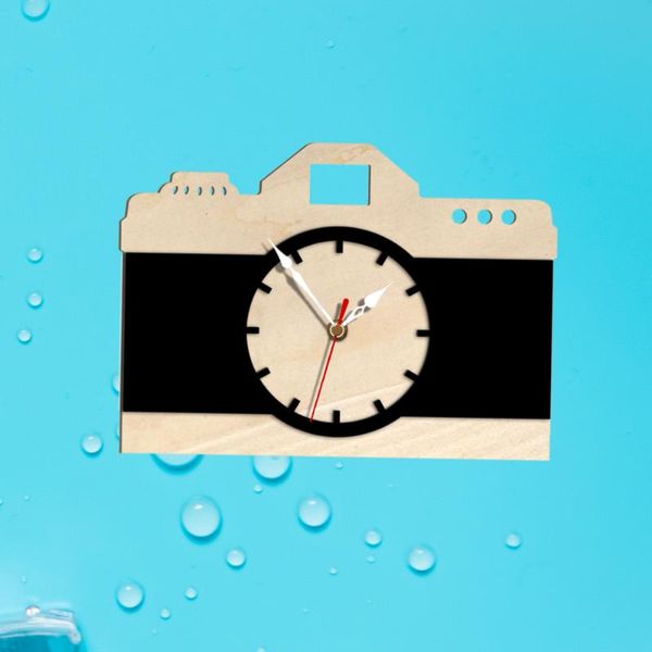 

cartoon camera shape wall clock creative for home living room bar cafe black battery clocks