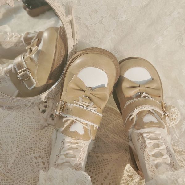 

harujuku jk loli cosplay bowknot big platform finger round foot flat sweet kawaii girls beautiful japanese winter anime shoes lolita 6ukm, Black