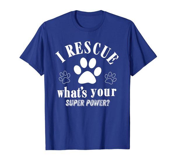 

Rescue Dog Dad Mens T-Shirt, White;black
