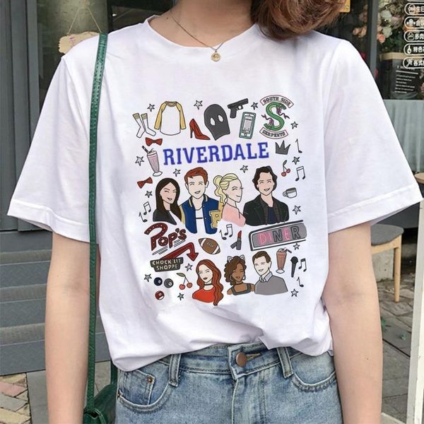 

riverdale southside serpent harajuku t-shirts summer women ullzang snake south side tshirts 90s graphic fashion tees female, White