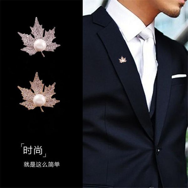

pins, brooches wukaka fashion pearl zircon brooch high grade safety back pins women men suit pin man jewelry, Gray