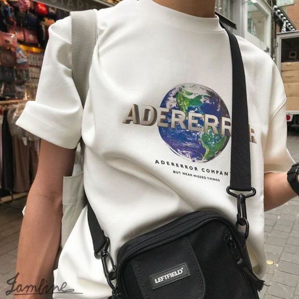 

2021 new 0.5kg thick adererror company t shirt men women couples tees hip-hop oversized ader error t-shirt mens ypi7, White;black